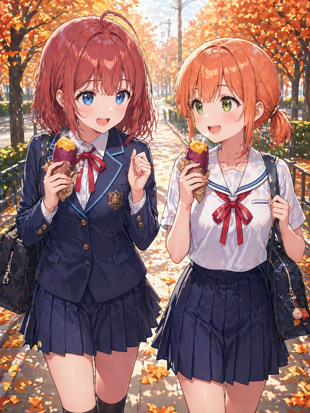 フォーシズ学園3、アキナちゃんとカエデちゃんと焼き芋