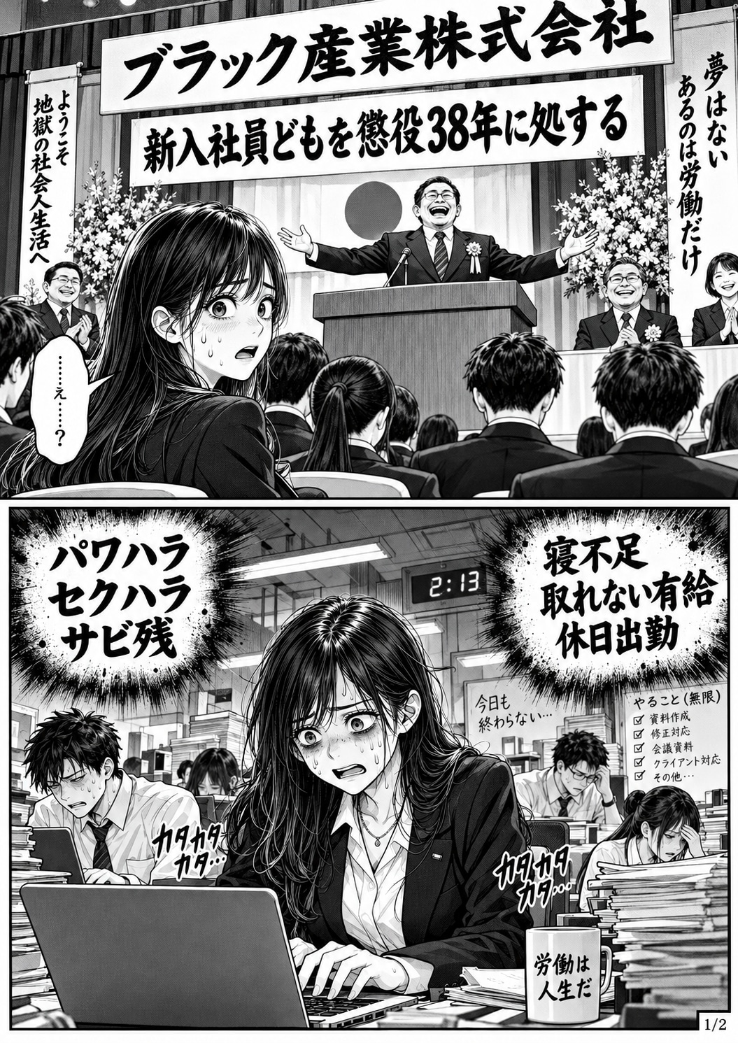 ブラック企業と懲役刑 | の人気AIイラスト・グラビア