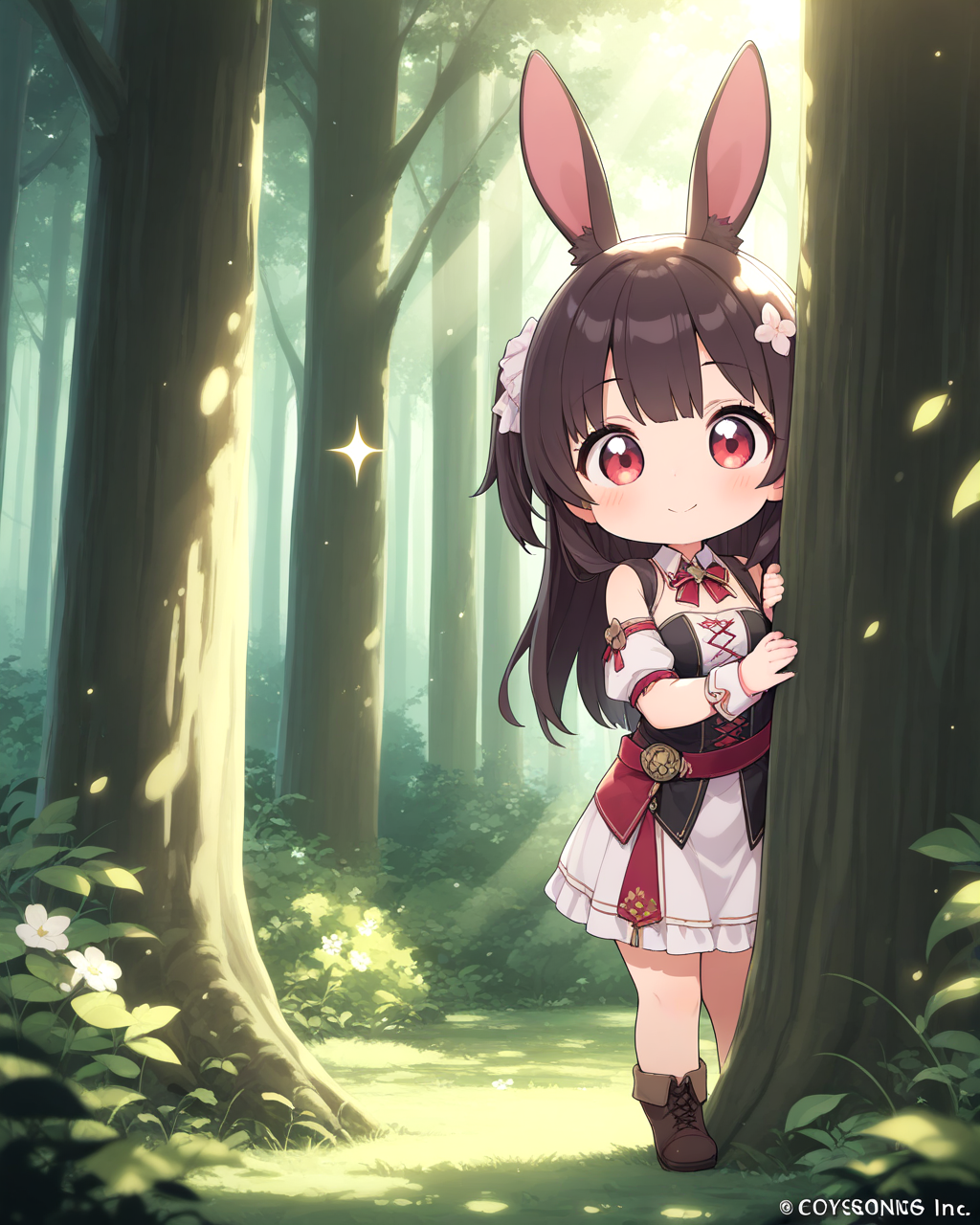 森のひょっこりうさちゃん♡