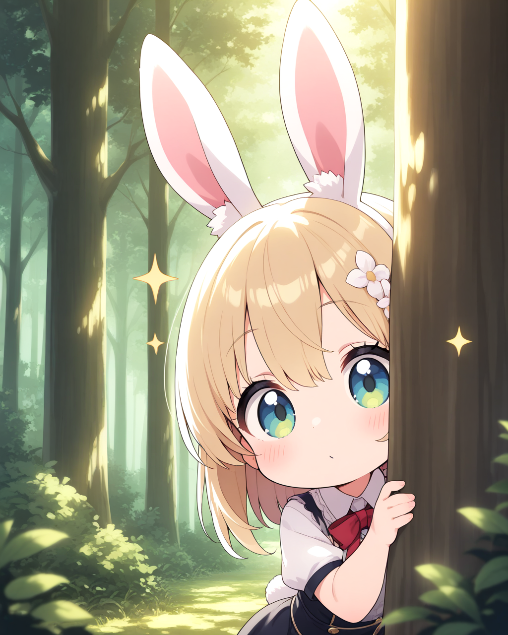 森のひょっこりうさちゃん♡