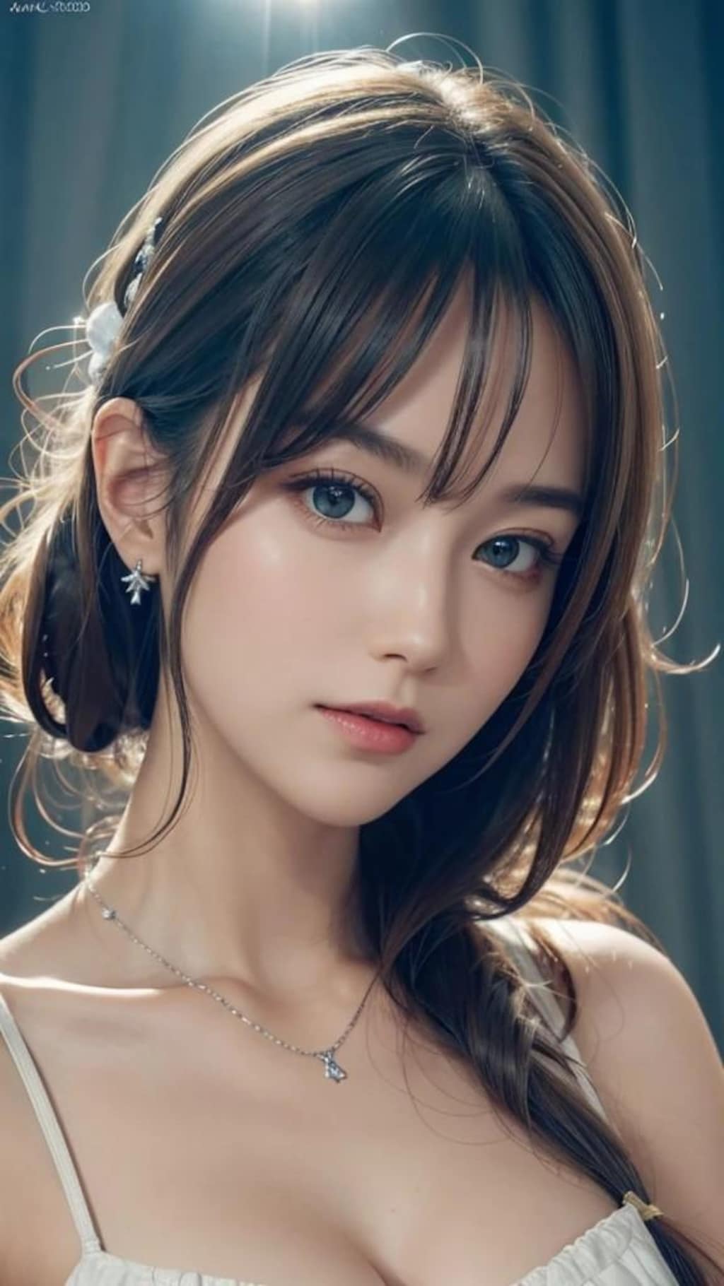 ドレスアップした美女