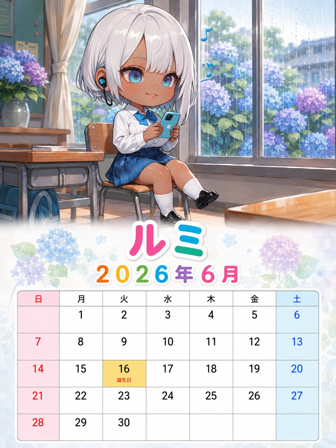 ウチの娘カレンダー６月