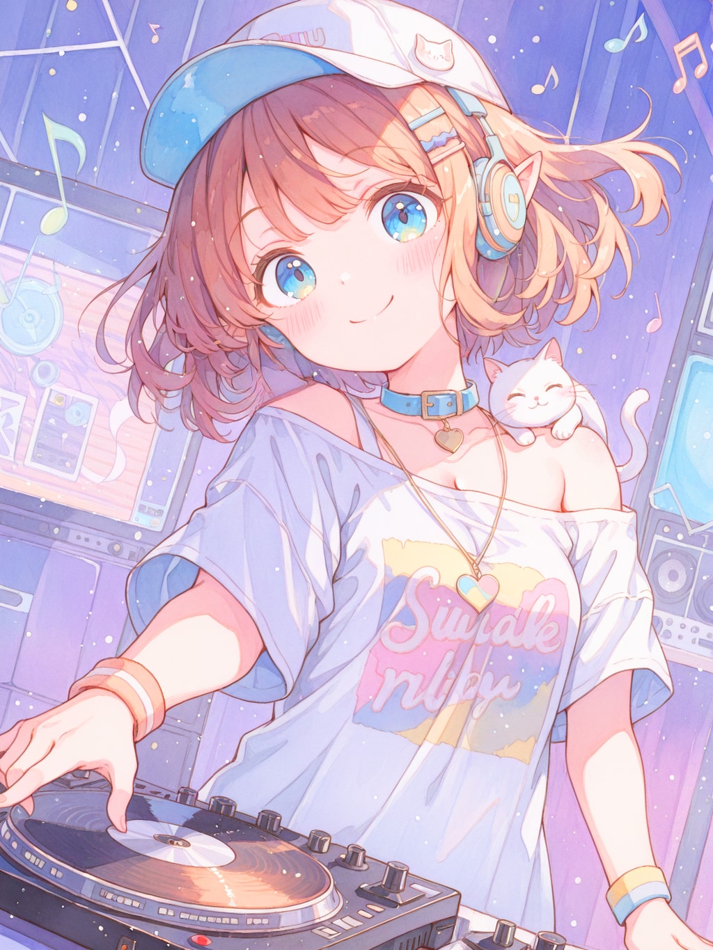 相棒とフロアをアゲるDJガール