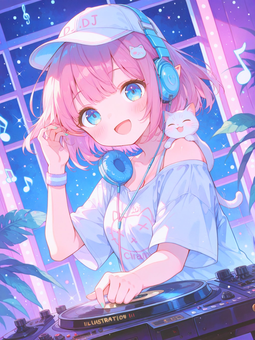 相棒とフロアをアゲるDJガール