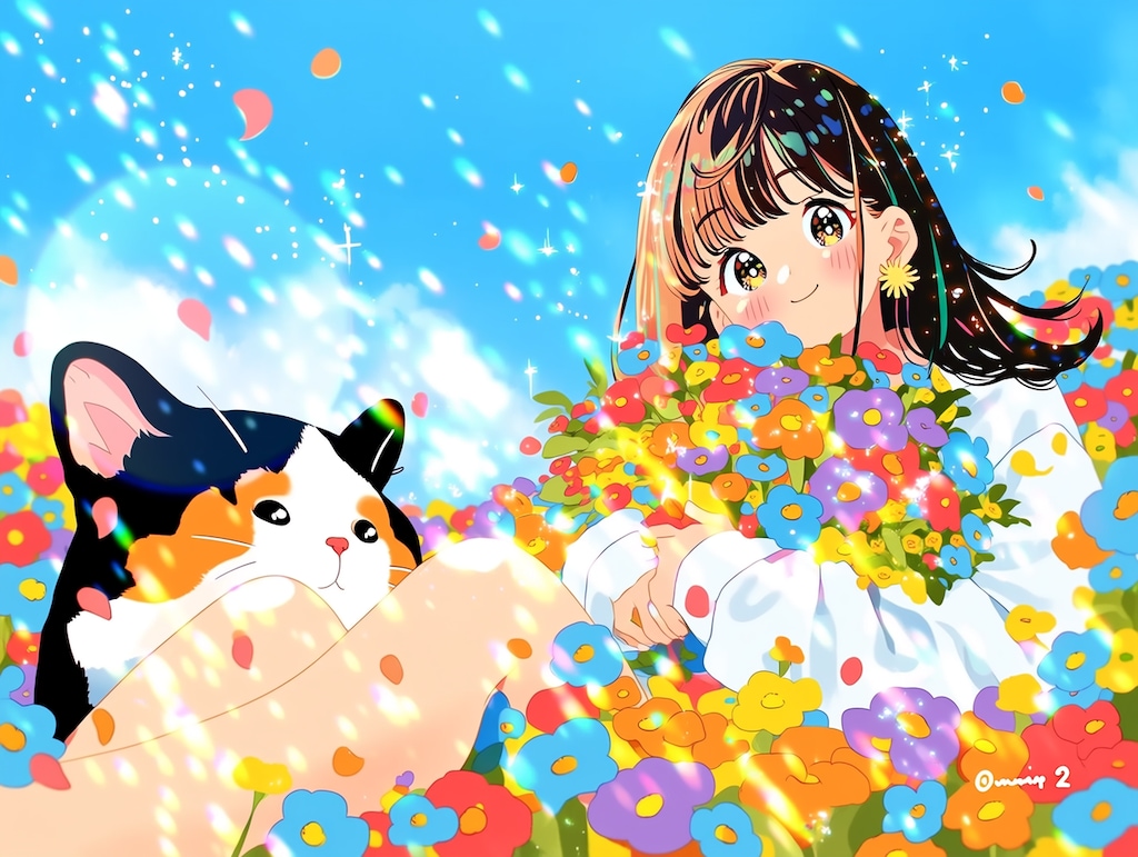 少女といっぱいの花束（１）niji7