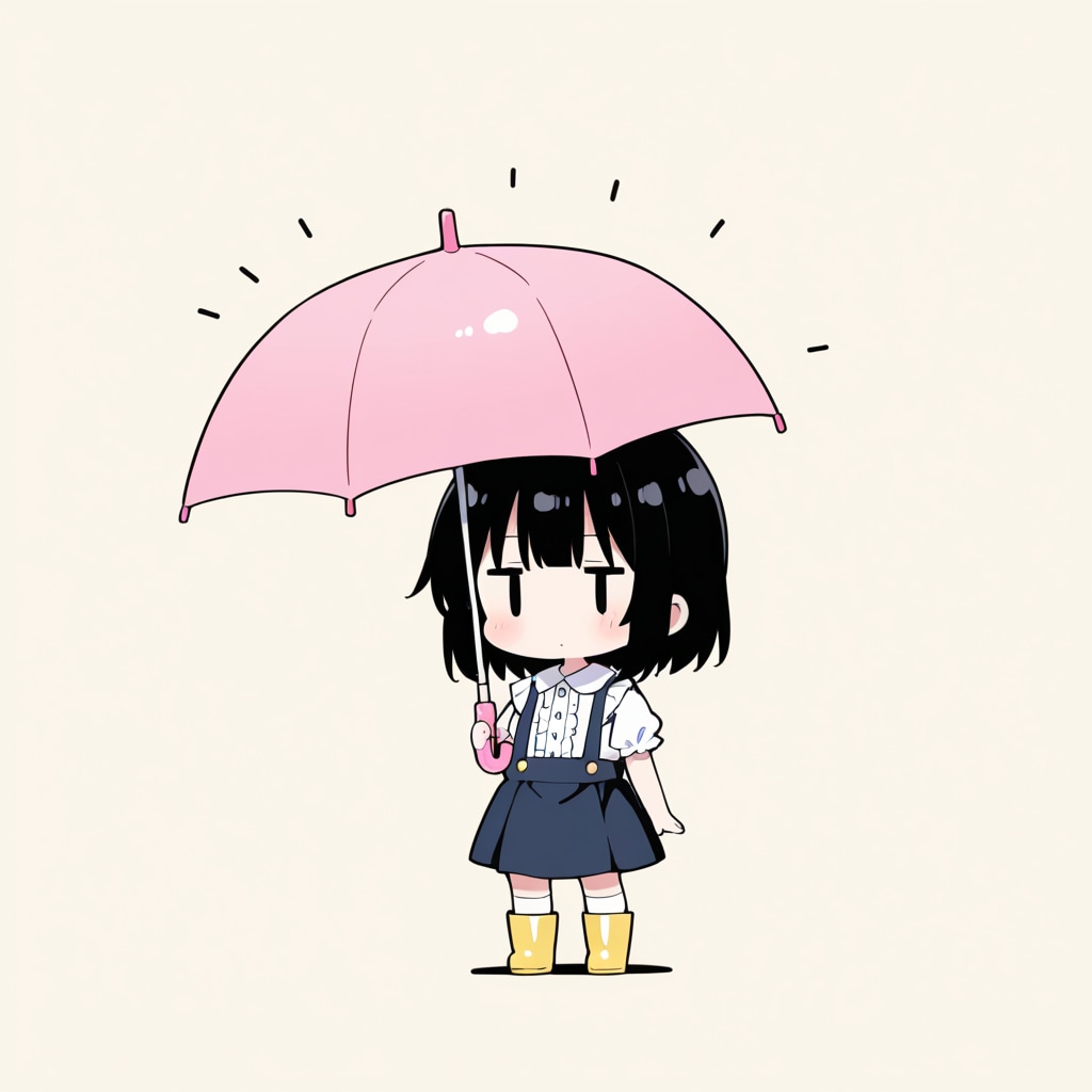 傘を持って出かける