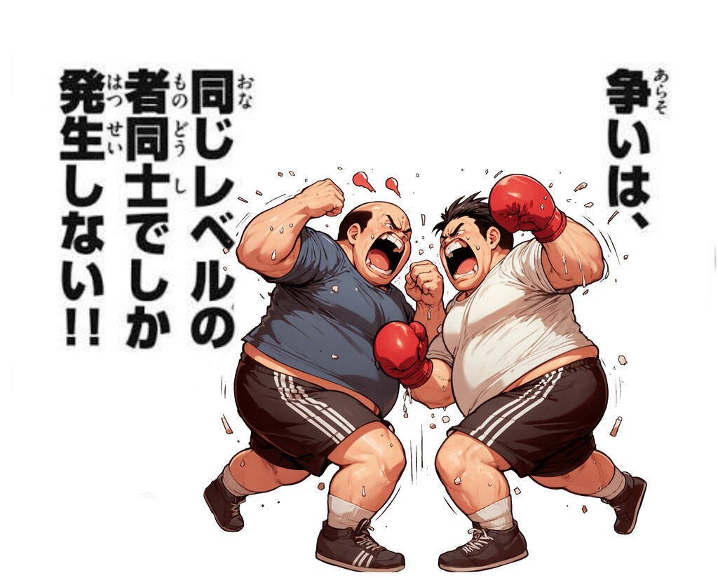 争いは、同じレベルの者同士でしか発生しない！！