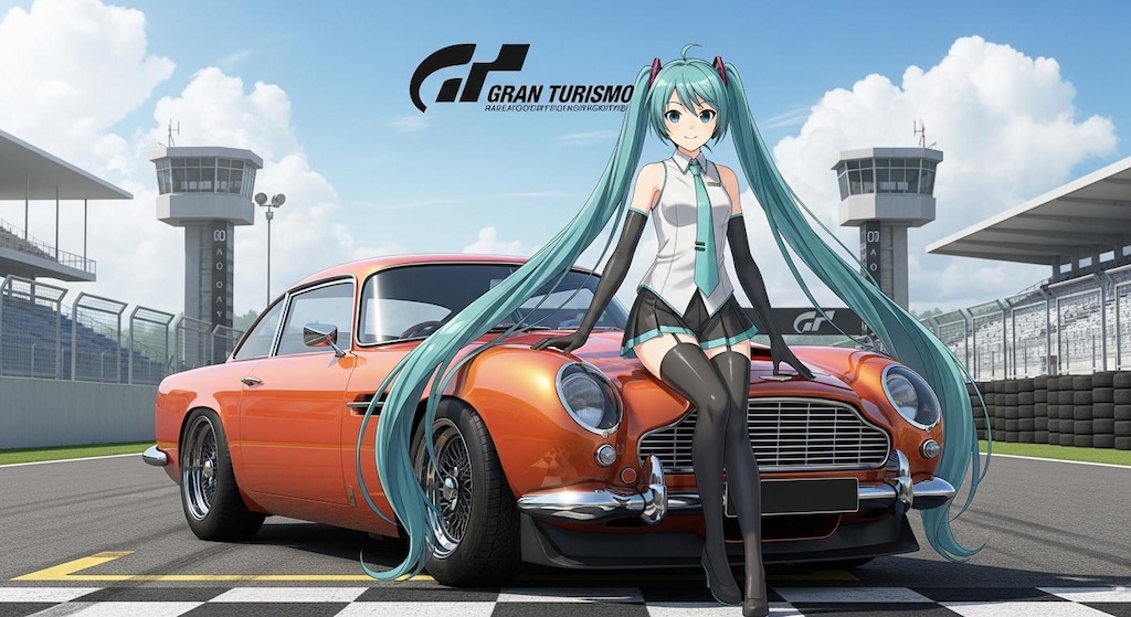 初音ミクとアストンマーティンDB5