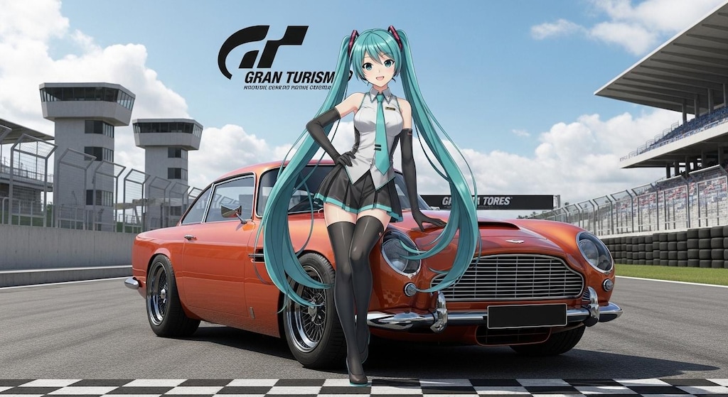 初音ミクとアストンマーティンDB5