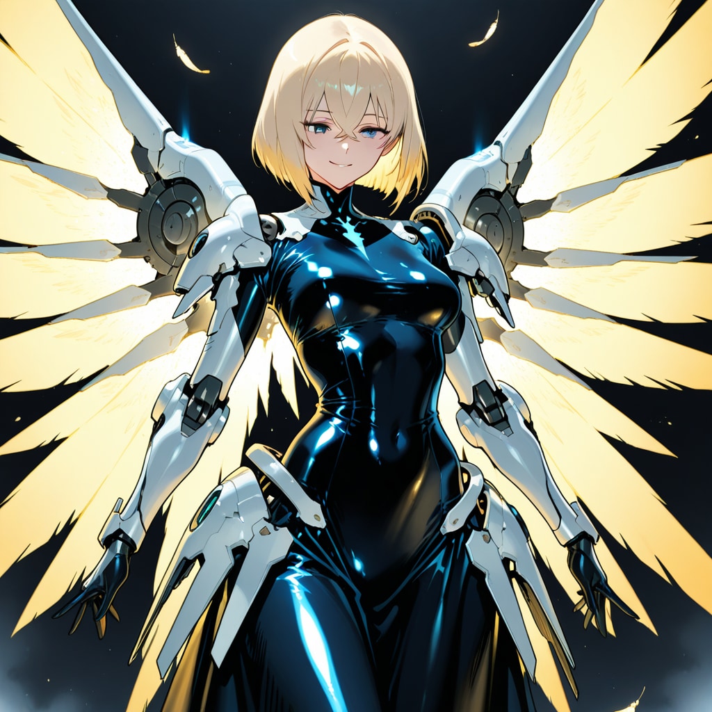 ゴム素材ウィング型メカ少女
