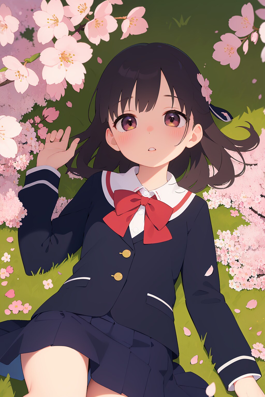 桜の木の下で