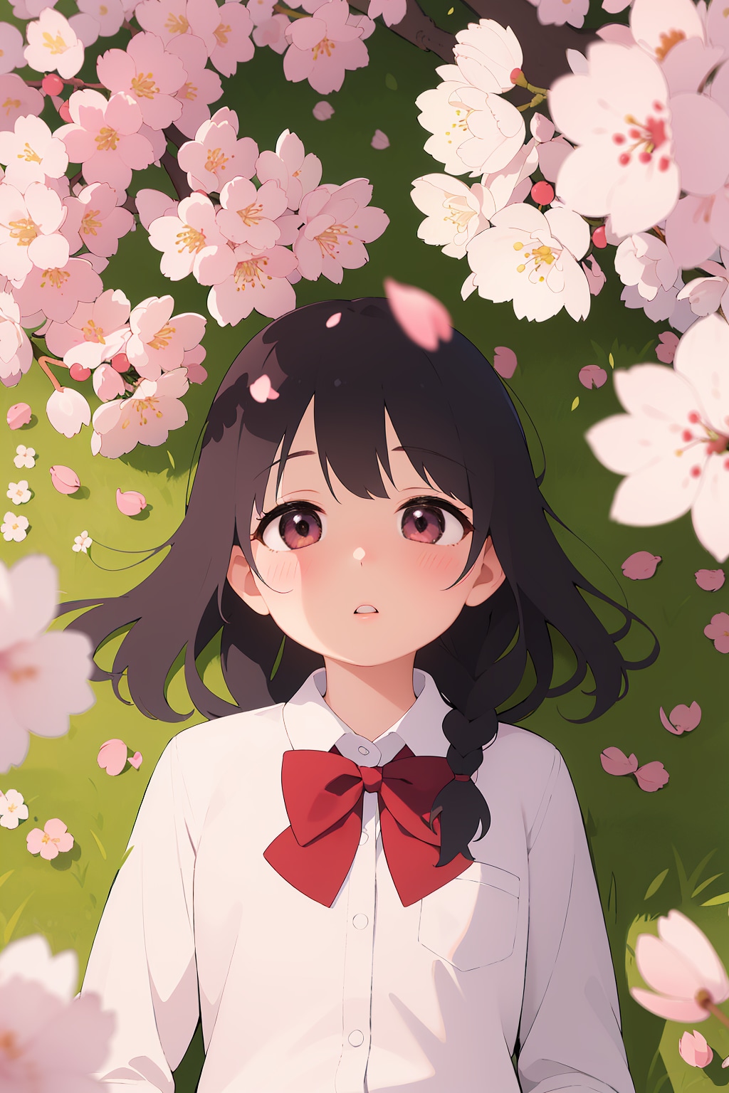 桜の木の下で