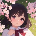 桜の木の下で 2枚目