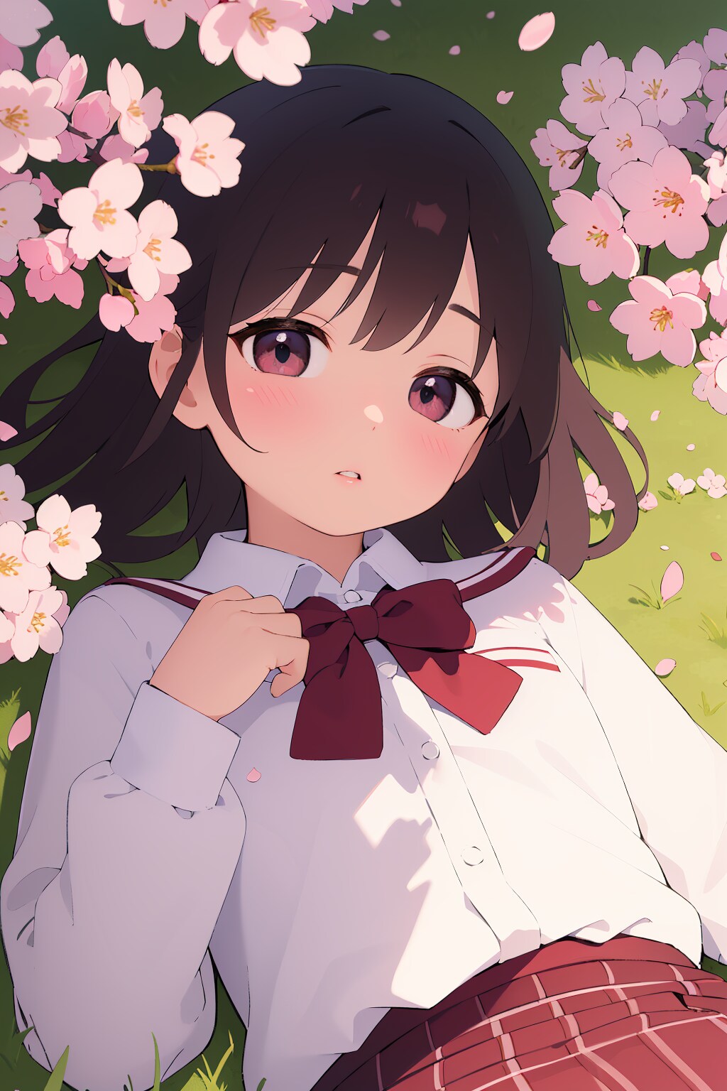 桜の木の下で