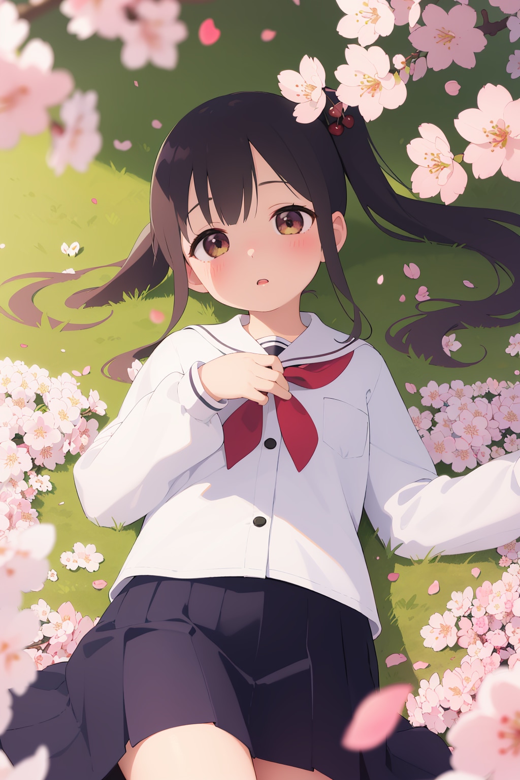 桜の木の下で