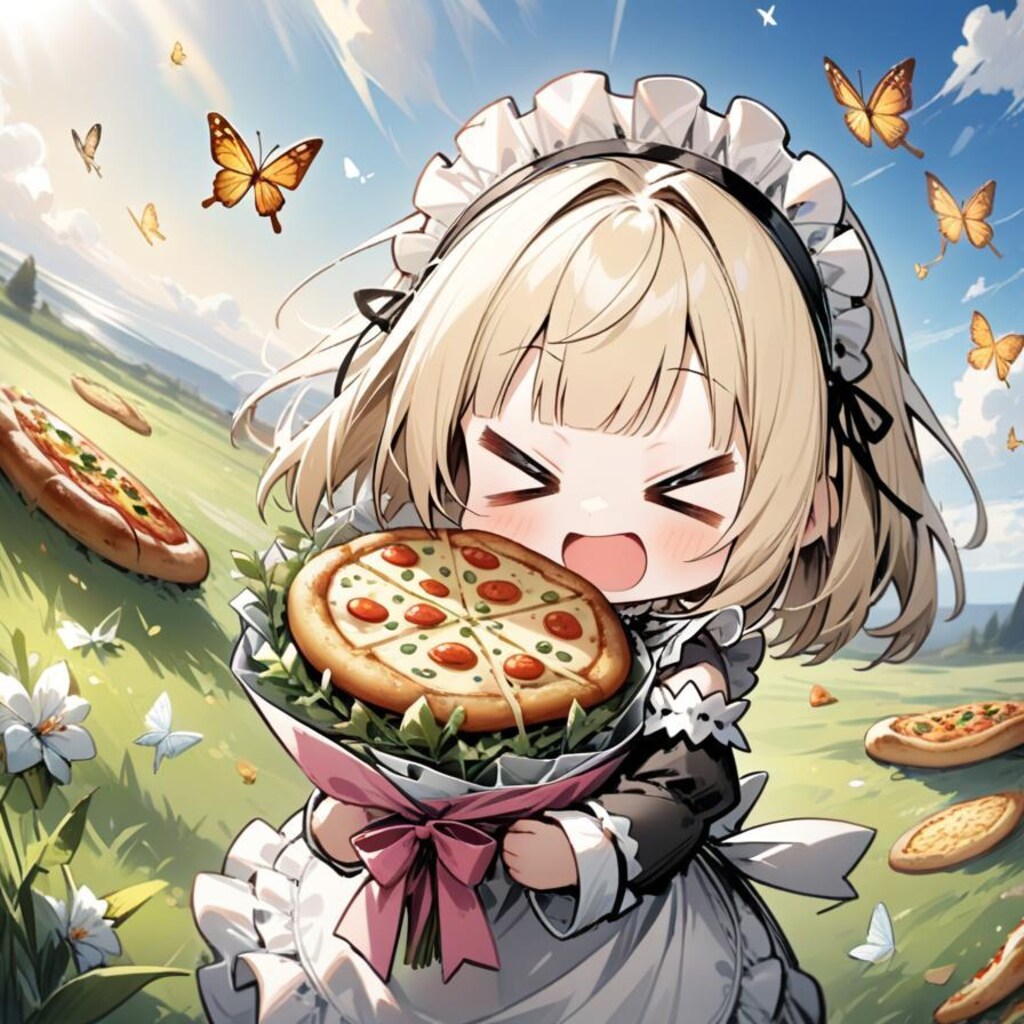 ✨ネモフィラの 花束フォーユー メイドちゃん✨〜🍕オマケもあるよ🍕〜
