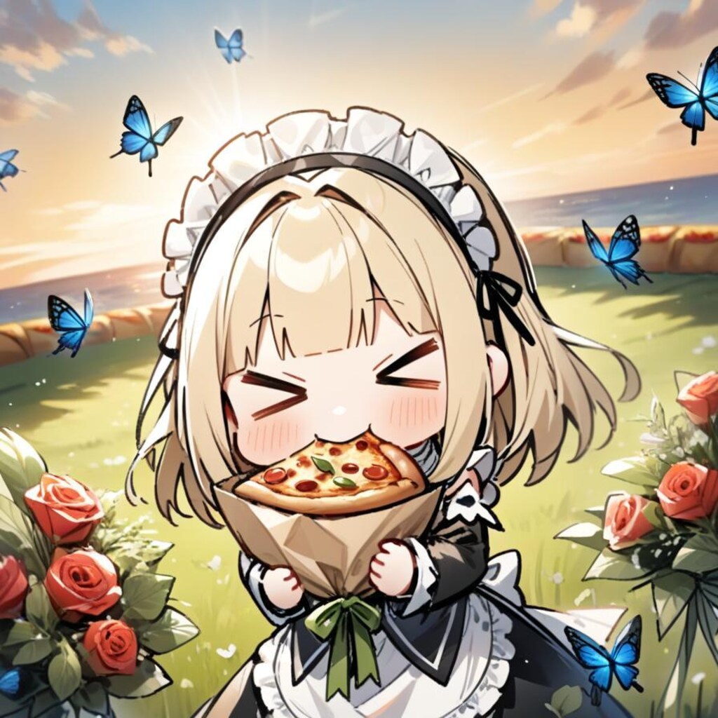 ✨ネモフィラの 花束フォーユー メイドちゃん✨〜🍕オマケもあるよ🍕〜