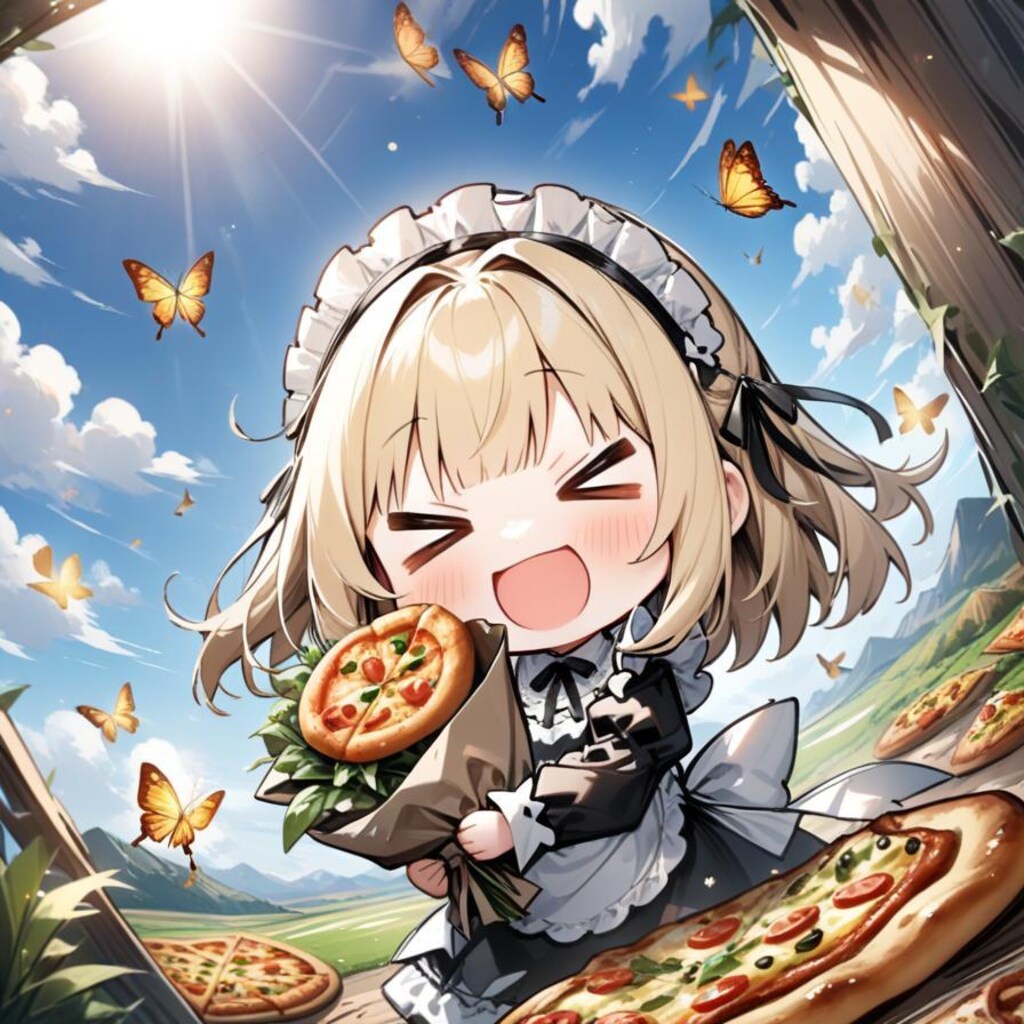 ✨ネモフィラの 花束フォーユー メイドちゃん✨〜🍕オマケもあるよ🍕〜
