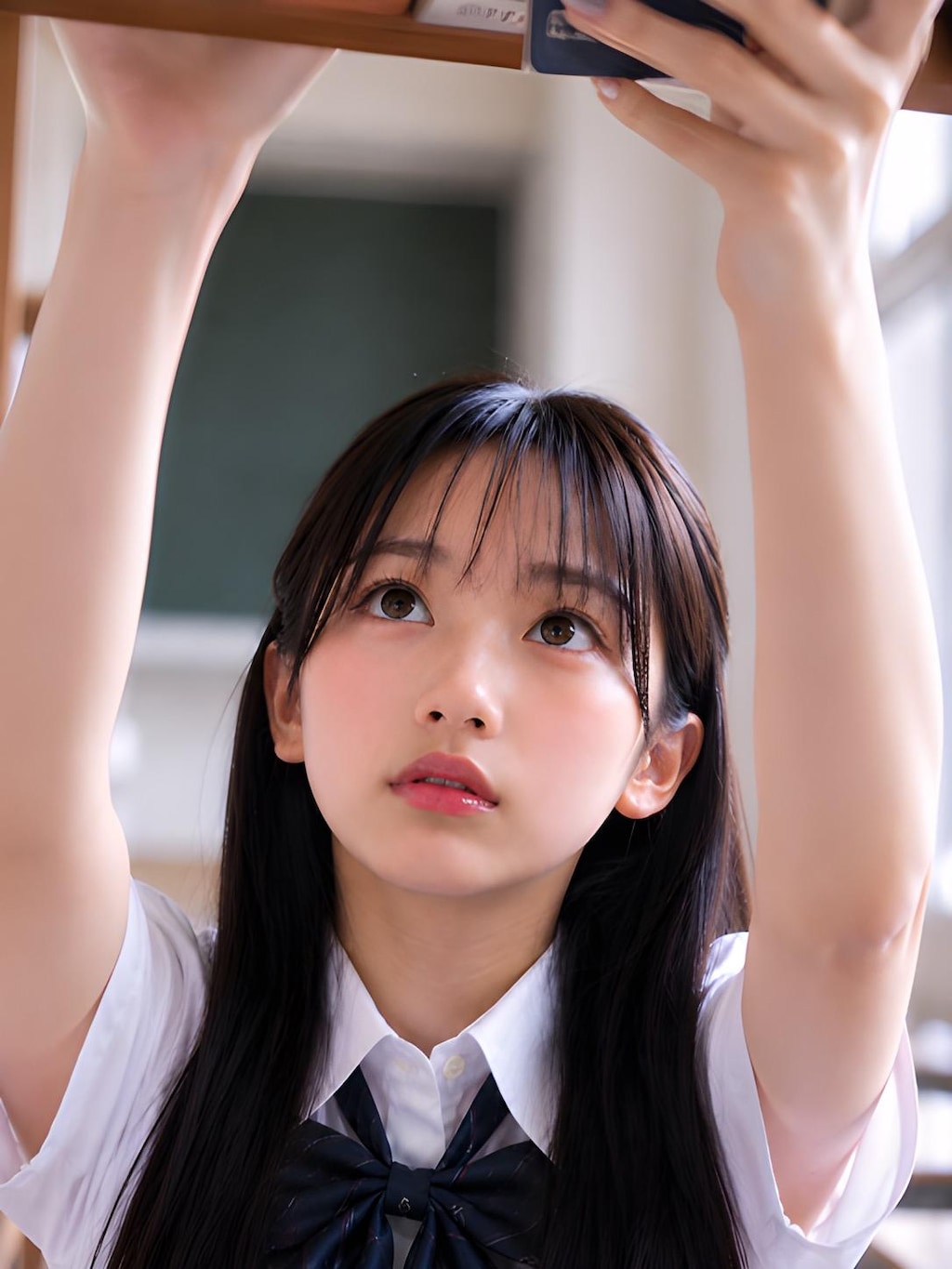 お昼の美人学生さん