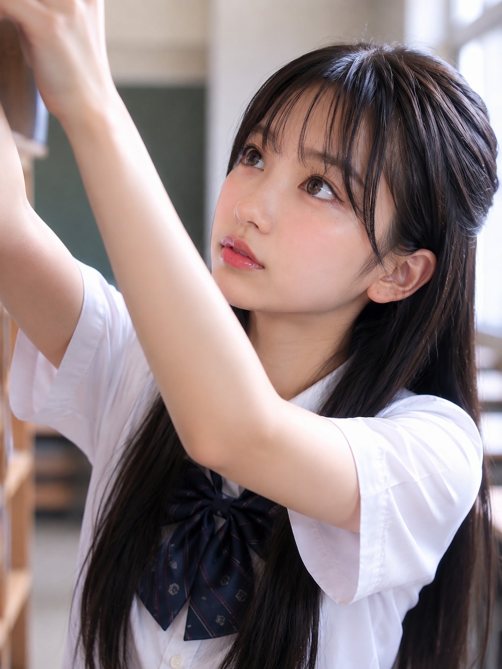 お昼の美人学生さん