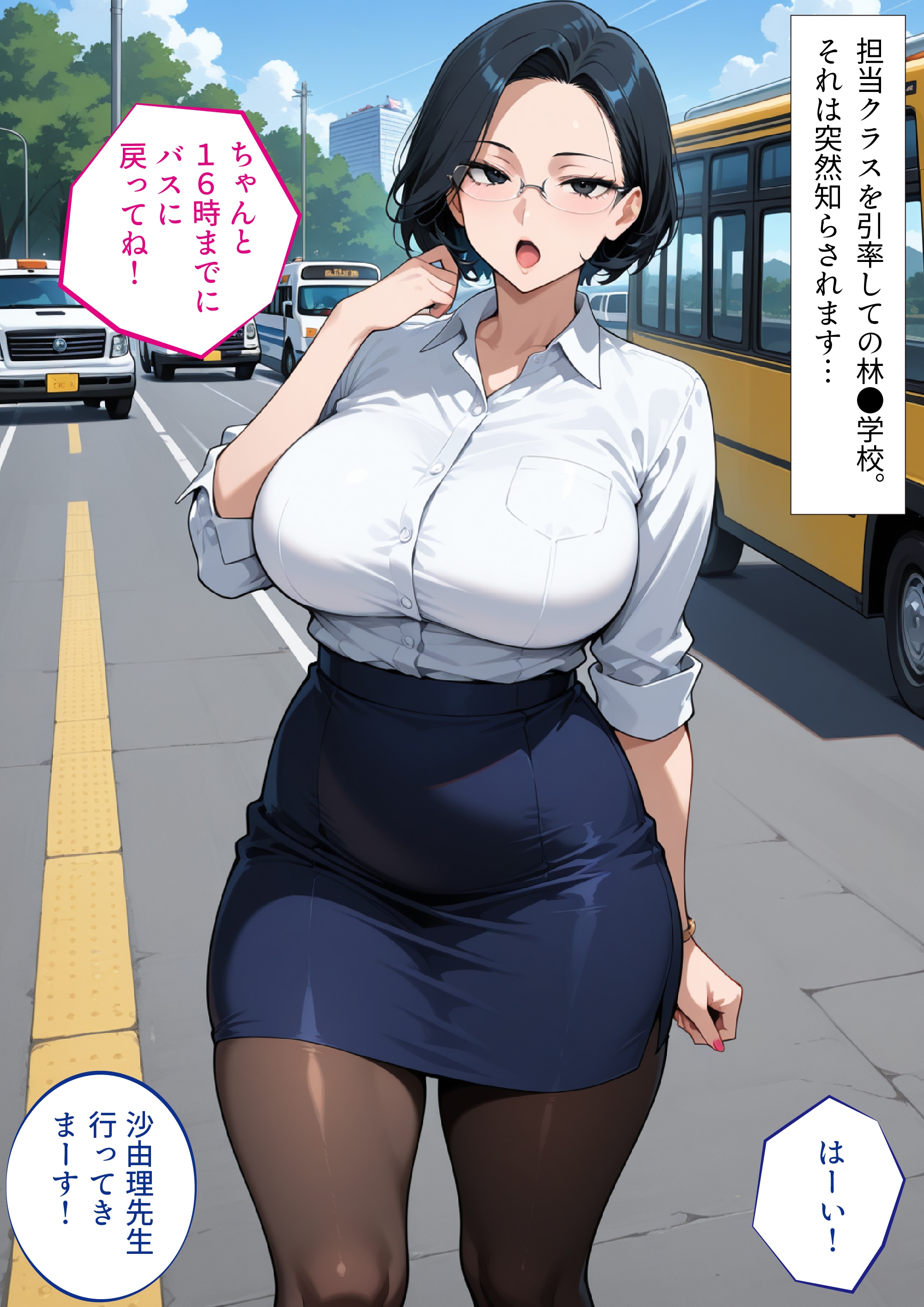 💮PickUp💮林●●校で生●に●●されまくる女教師「橘沙由理」 | の人気AIイラスト・グラビア