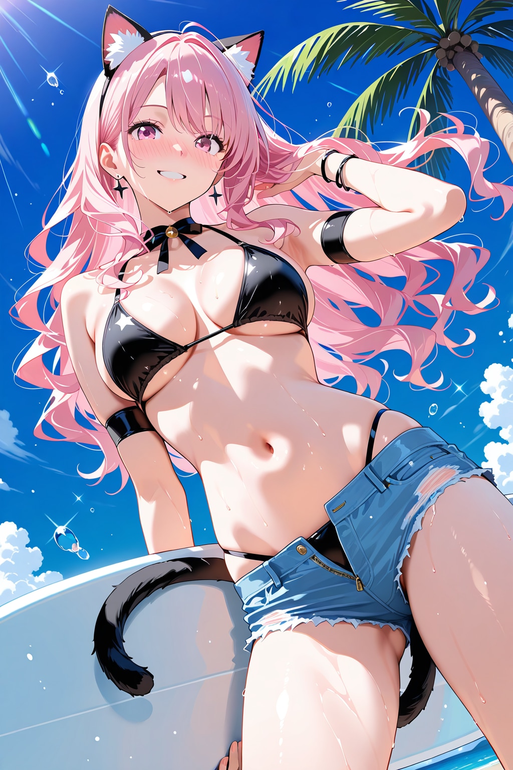 ブラック・キャット・ビキニのお姉さん♡