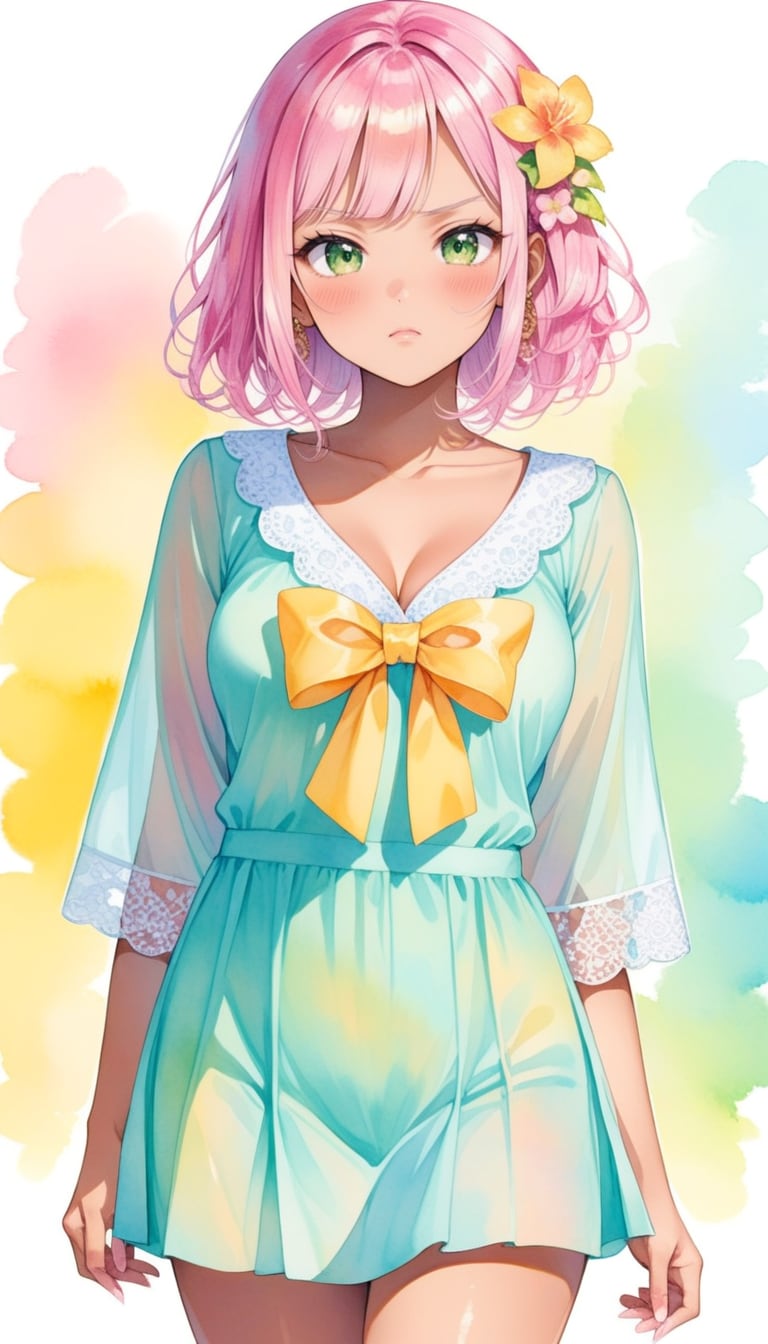パステルカラー 水彩風
