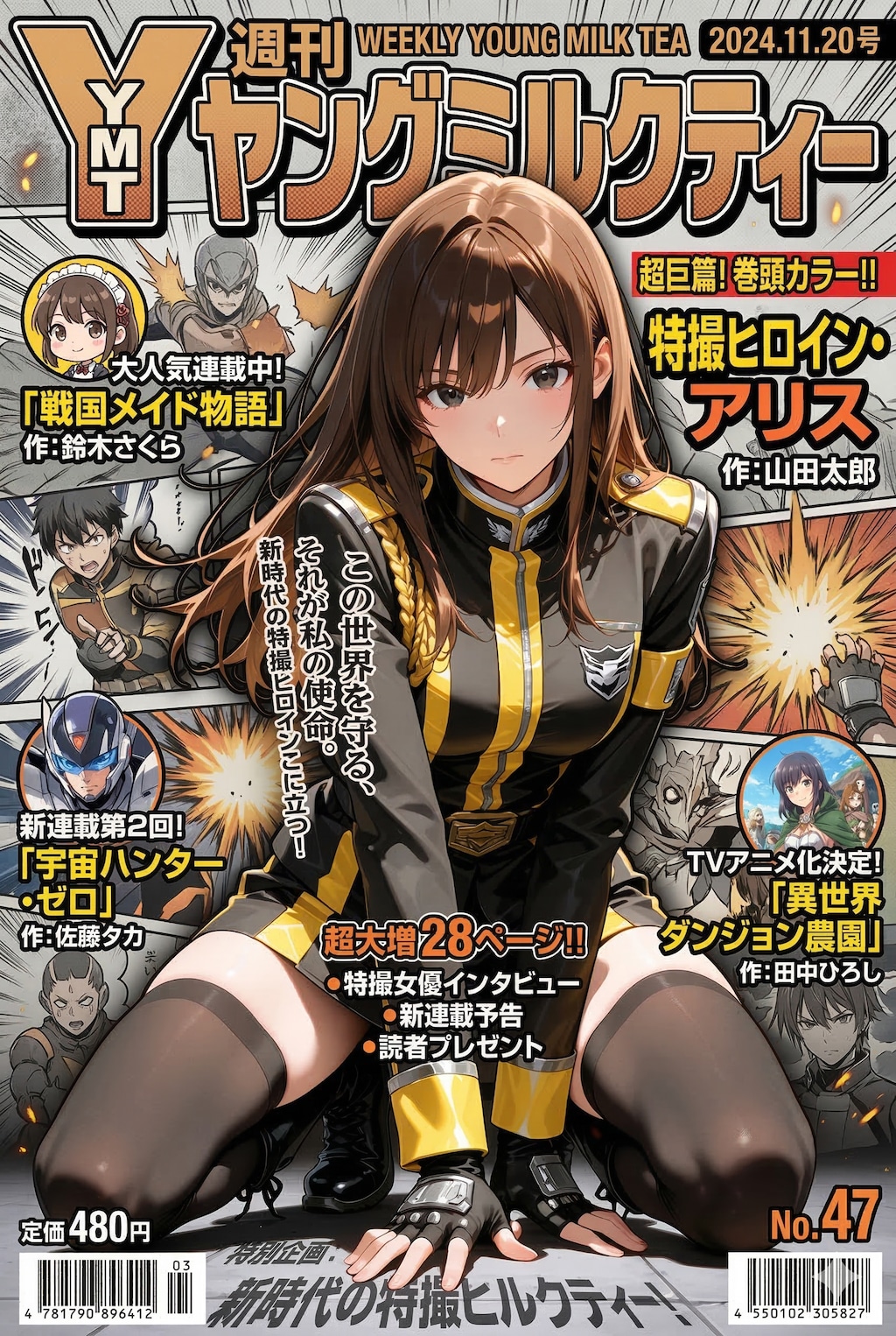 週刊誌の漫画風