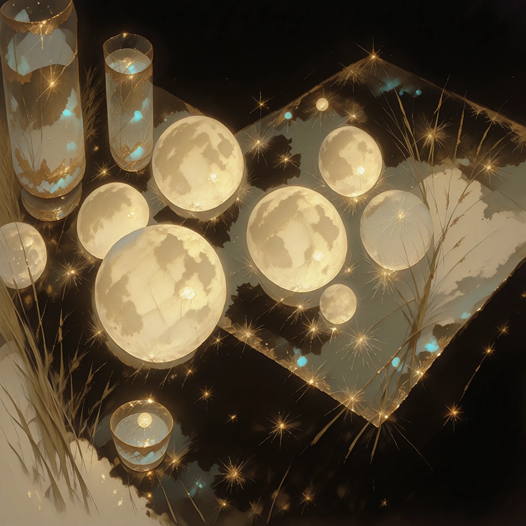 【月とグラス】〜満月コロコロ〜