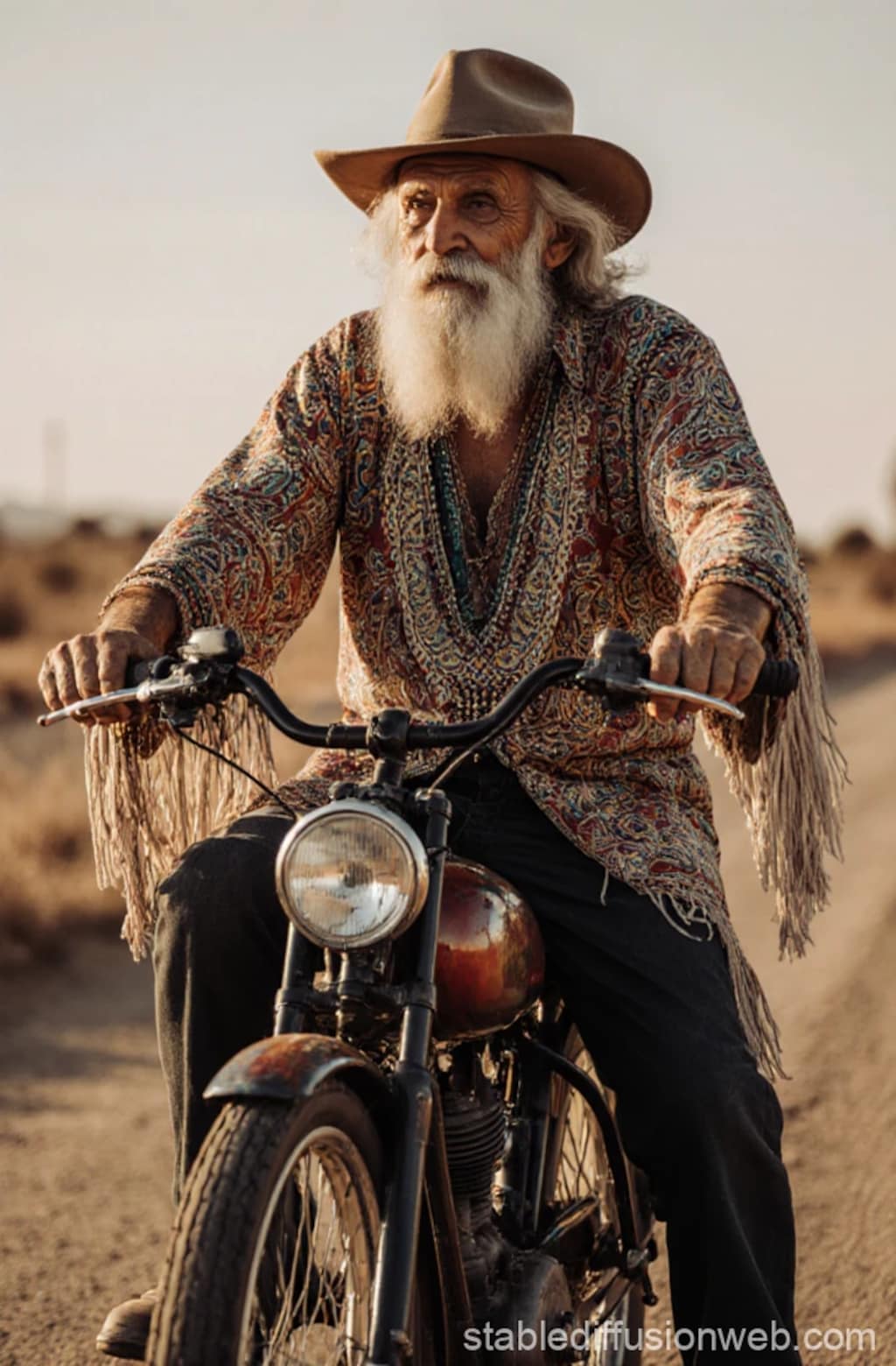 伝説のバイクに乗る伝説のおじいさん