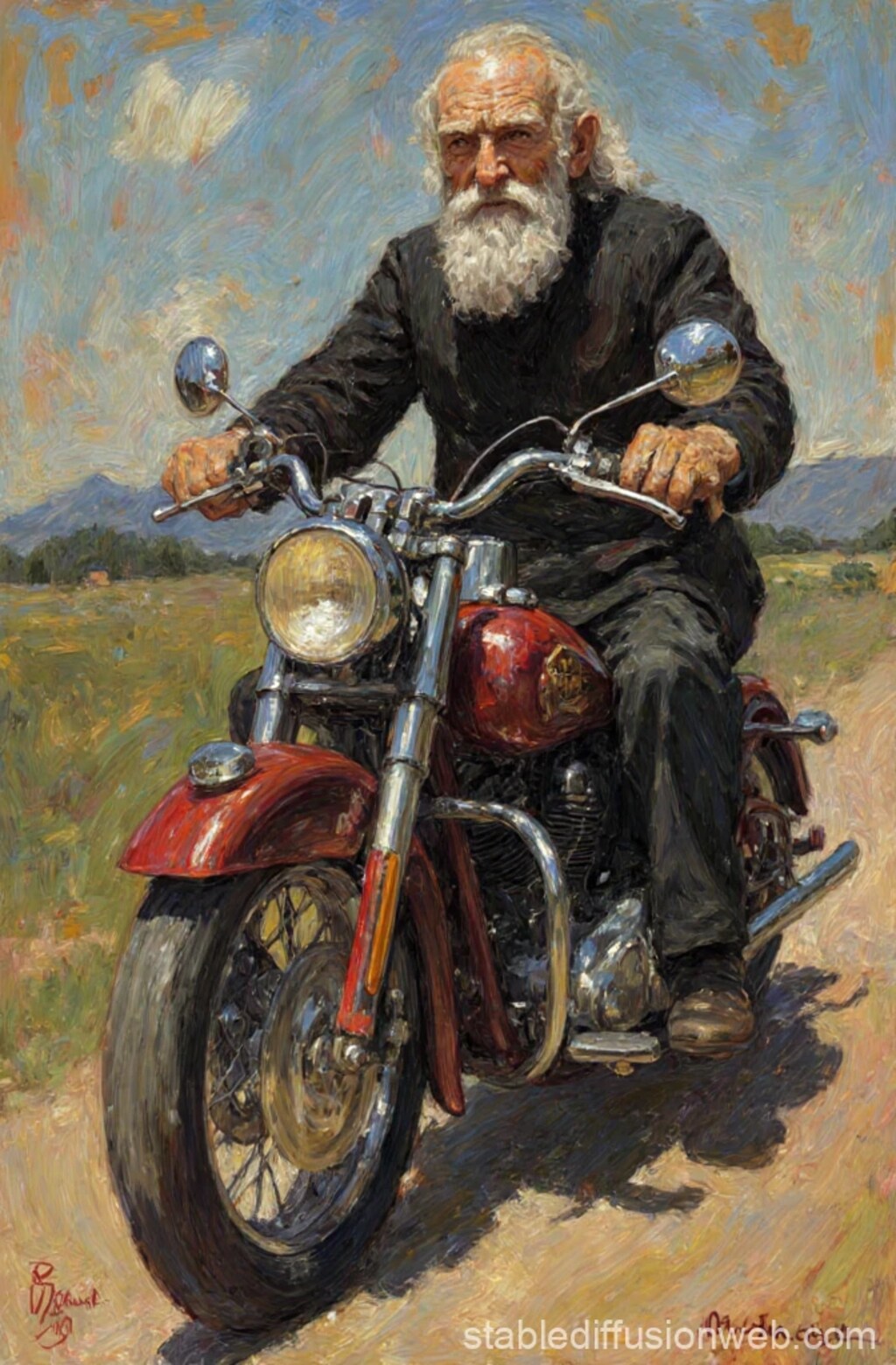 伝説のバイクに乗る伝説のおじいさん