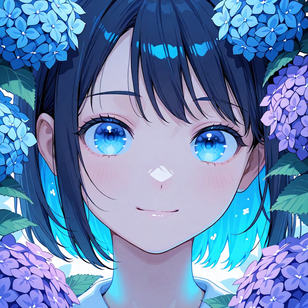 透き通る紫陽花