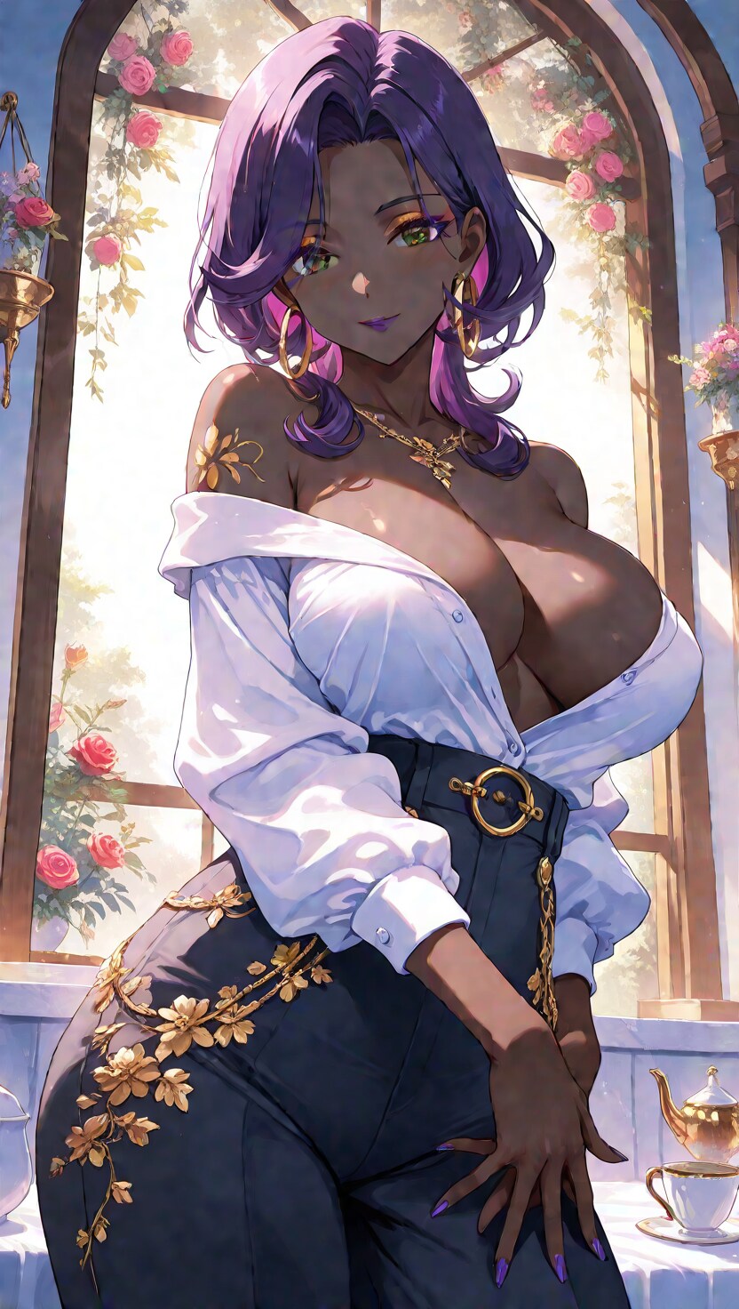 魅力的な褐色肌のお姉さん
