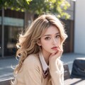 セーター×スカートのギャル 3枚目