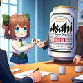 名刺交換するビール缶と小さな女の子 6枚目