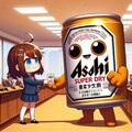 名刺交換するビール缶と小さな女の子 7枚目