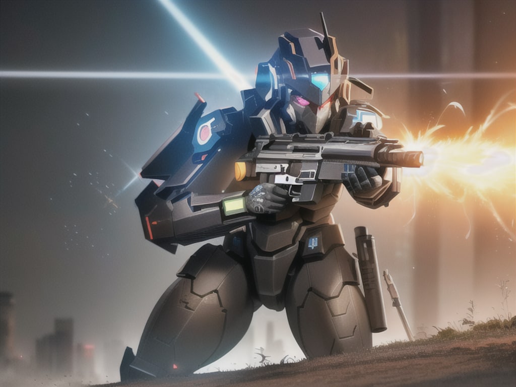 強化外骨格と巨大ゴーレム