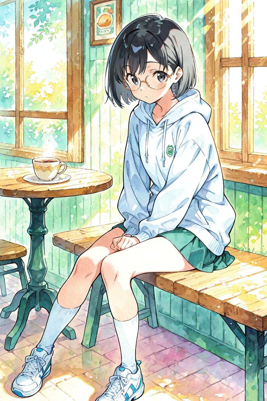 カフェのひと時3 | の人気AIイラスト・グラビア