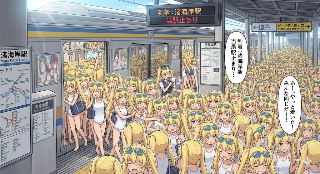 再就職を祝ってくれたクローン達と行く満員電車5