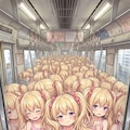 再就職を祝ってくれたクローン達と行く満員電車5 2枚目
