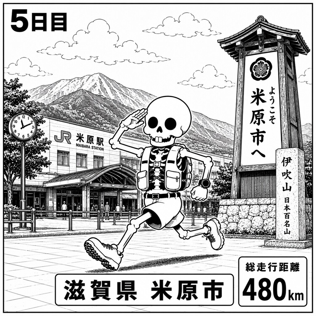 滋賀県米原市に到着