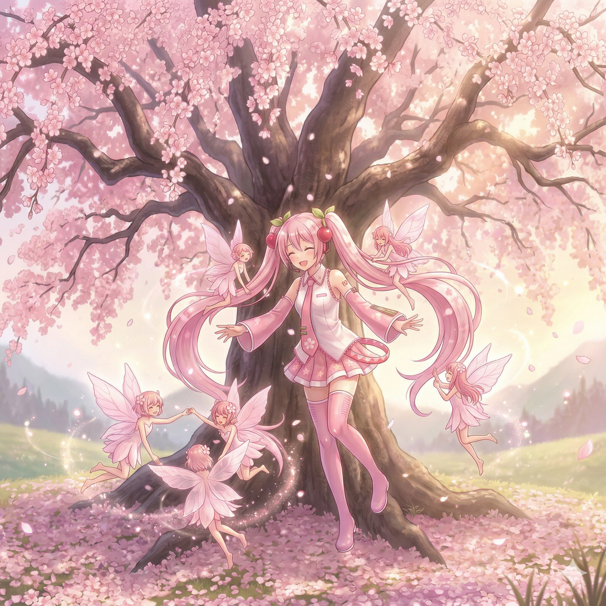 桜の妖精と桜ミクさん