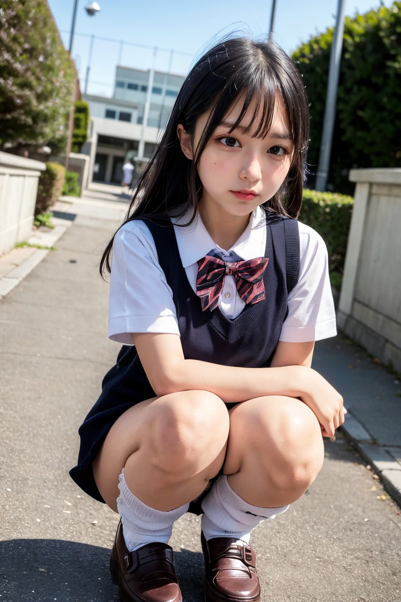 女子校生のしゃがみ姿２