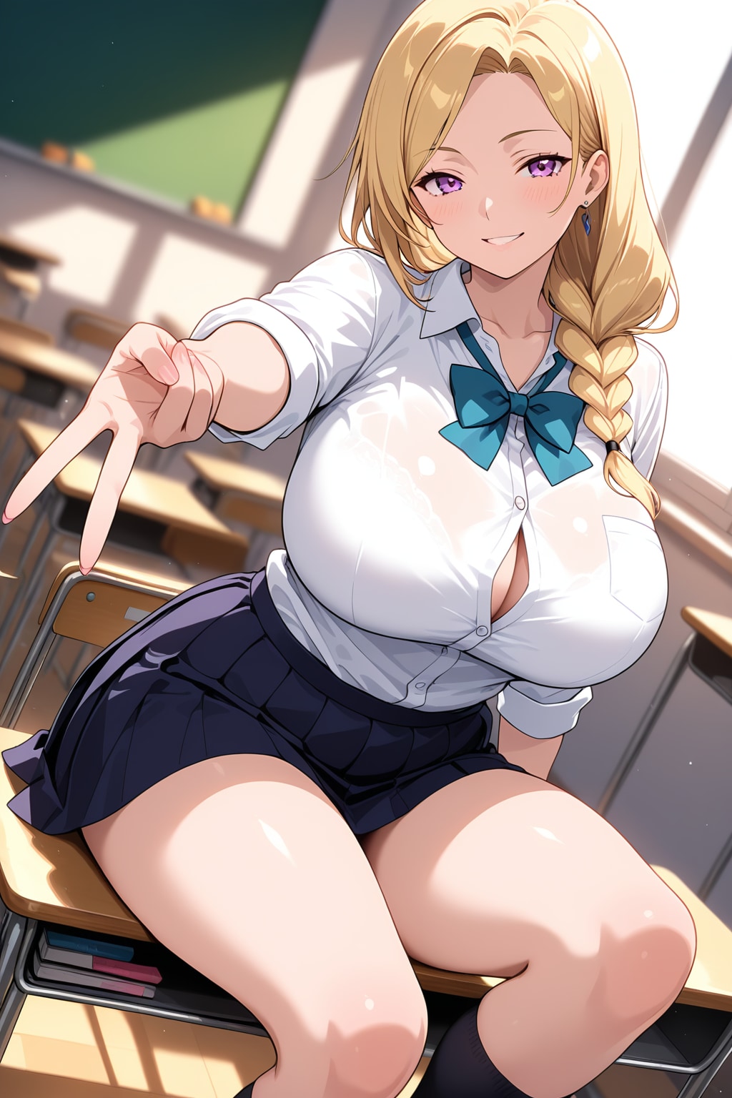 未亡人ママ82『ギャルピース+制服』