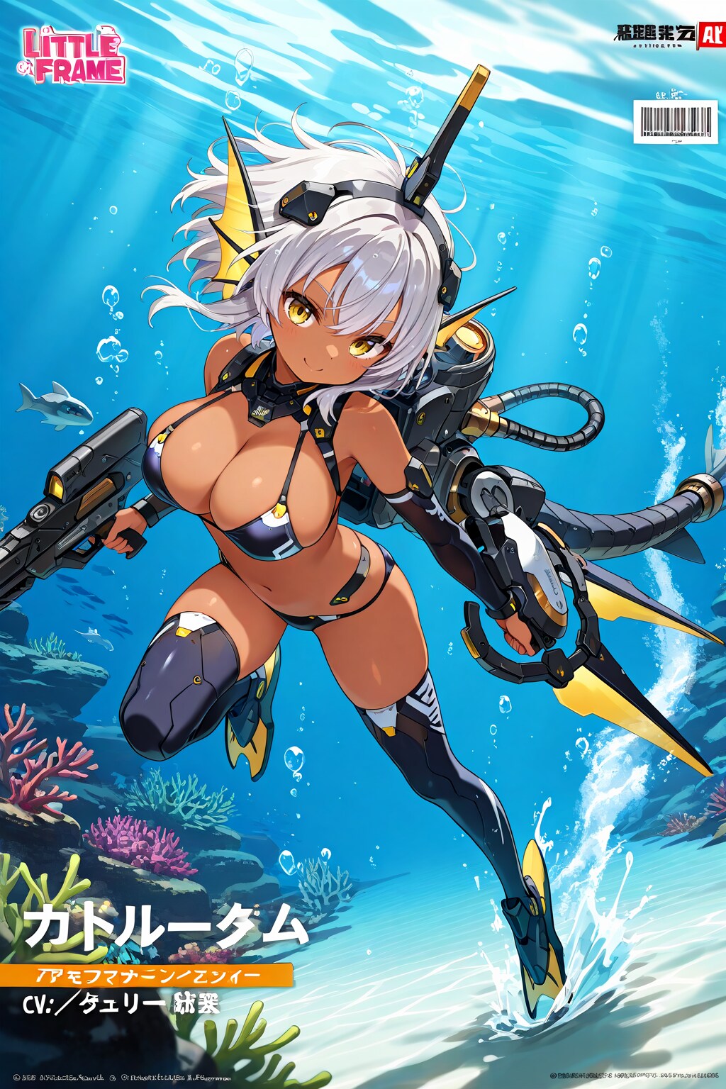 架空の美少女プラモパッケージ・海のビキニ編