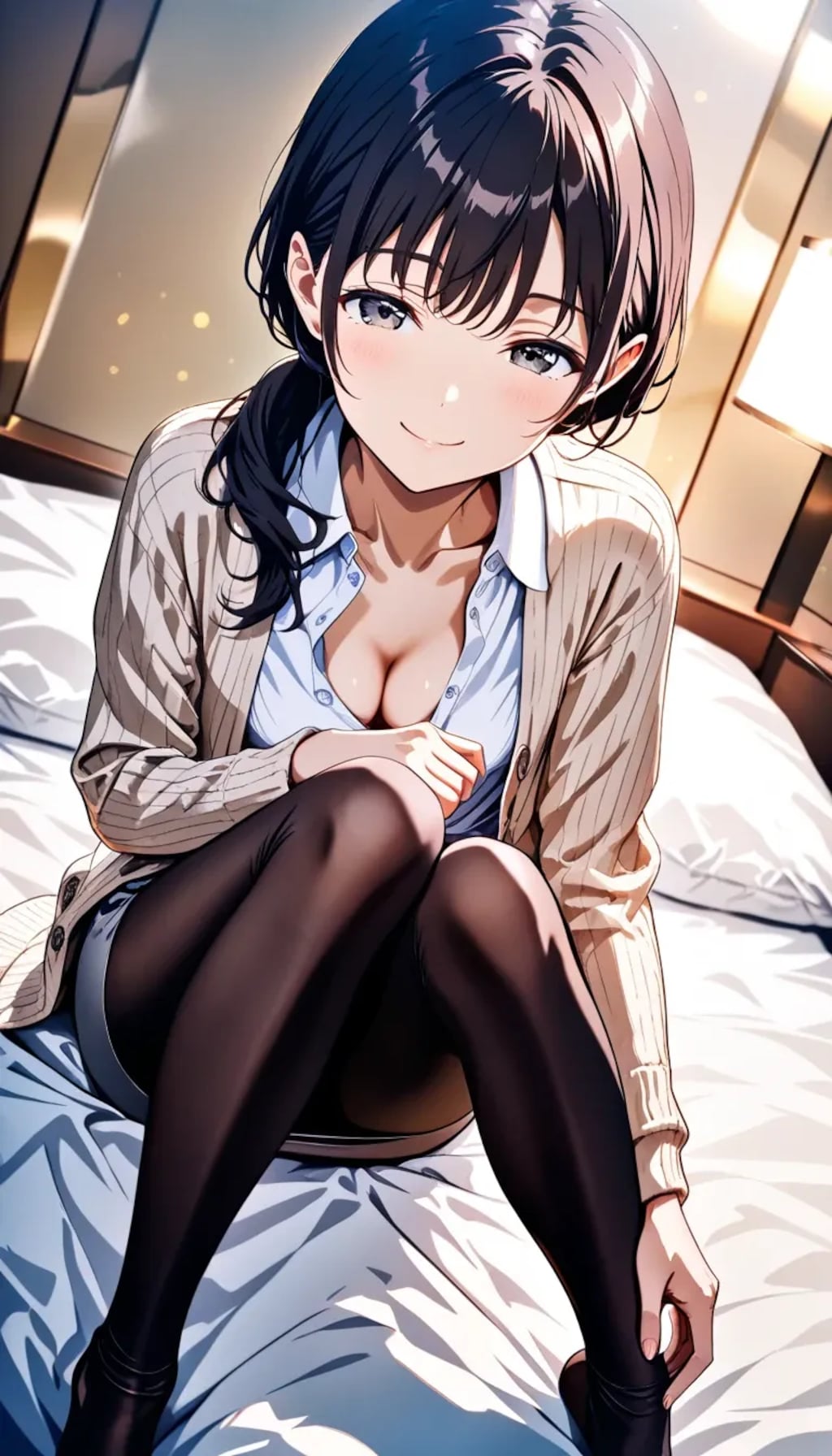 出張先のホテルにて『すいません、部屋がツインしかなくて。……先輩、これからどうします？』会社の後輩ちゃん。