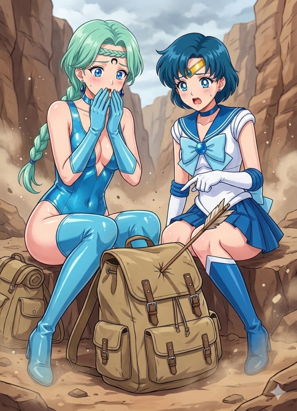 探検するベルチェとマーキュリー