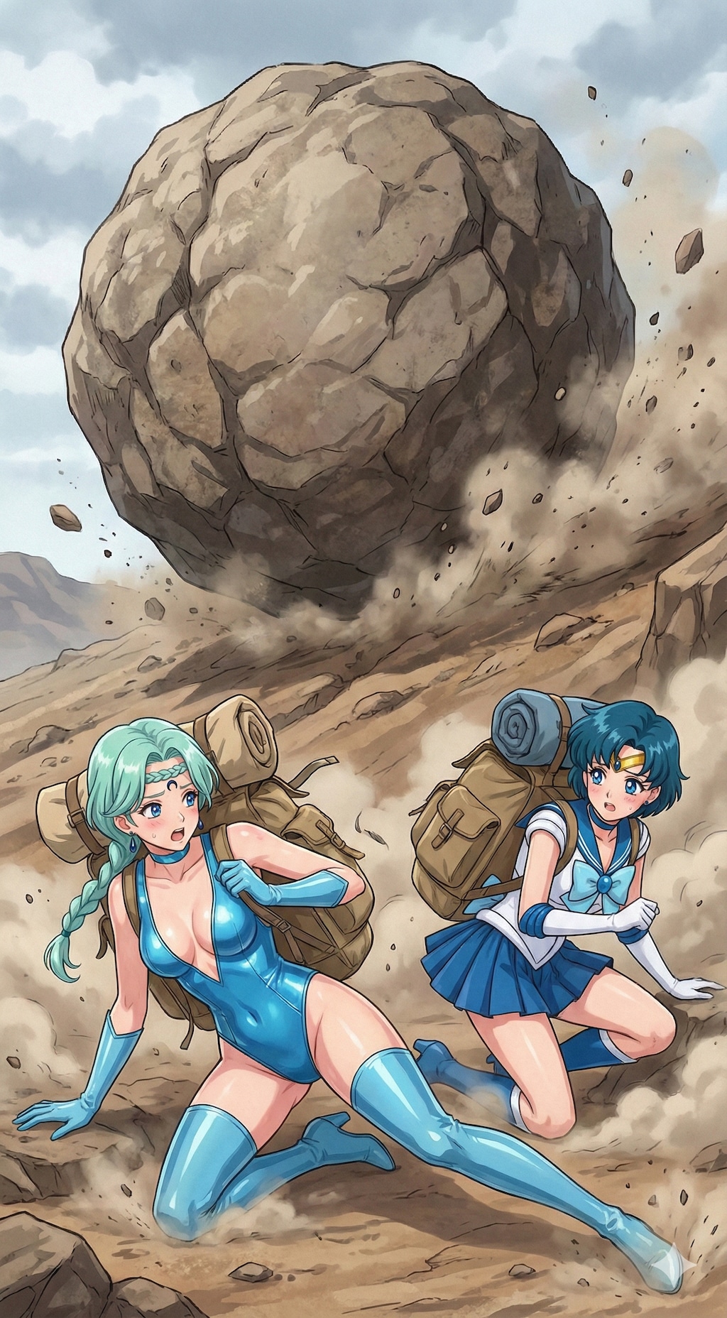 探検するベルチェとマーキュリー