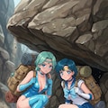 探検するベルチェとマーキュリー 4枚目