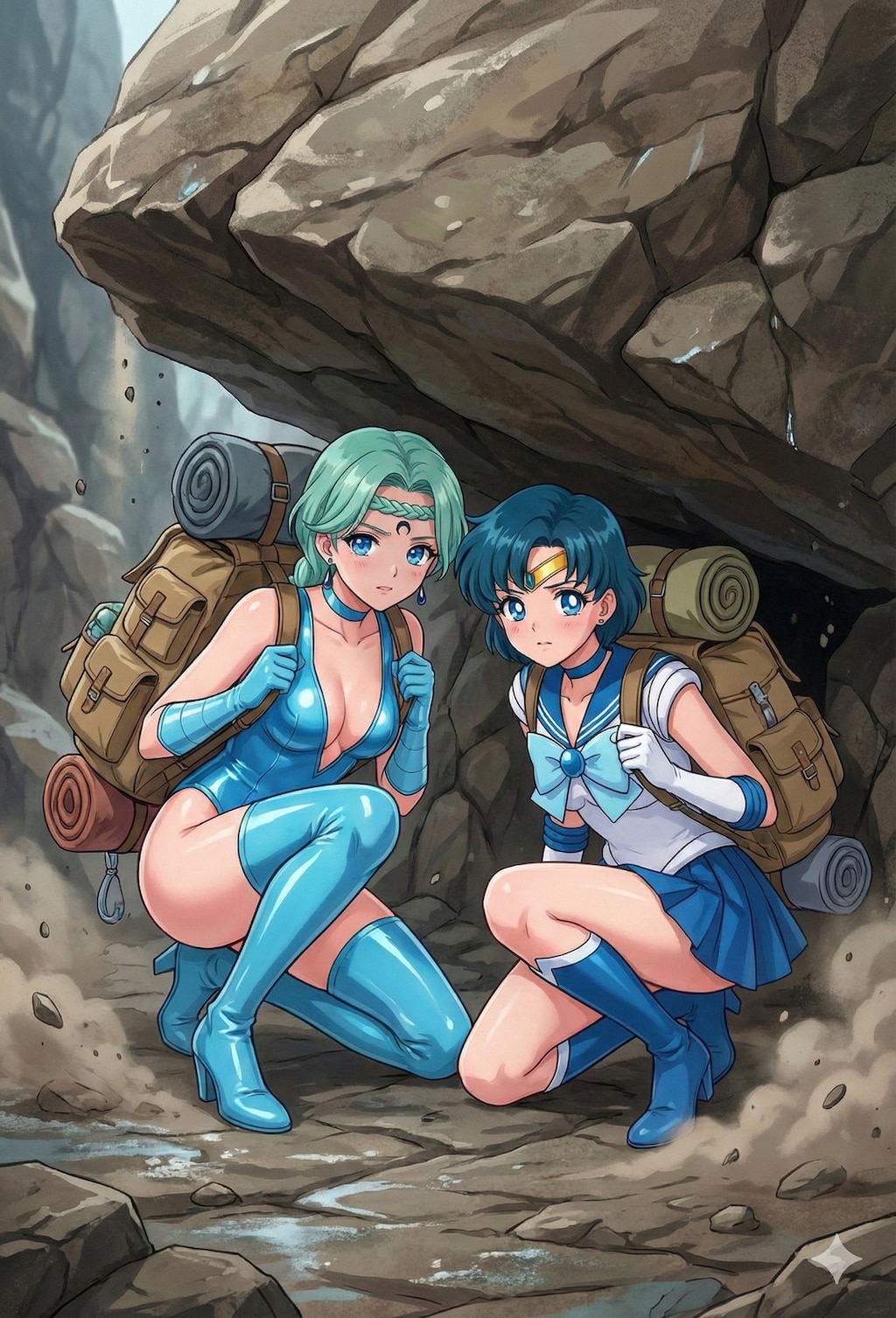 探検するベルチェとマーキュリー